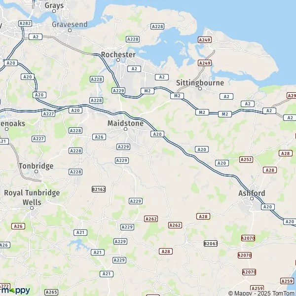 Map Boughton Monchelsea map of Boughton Monchelsea (ME17 4) and